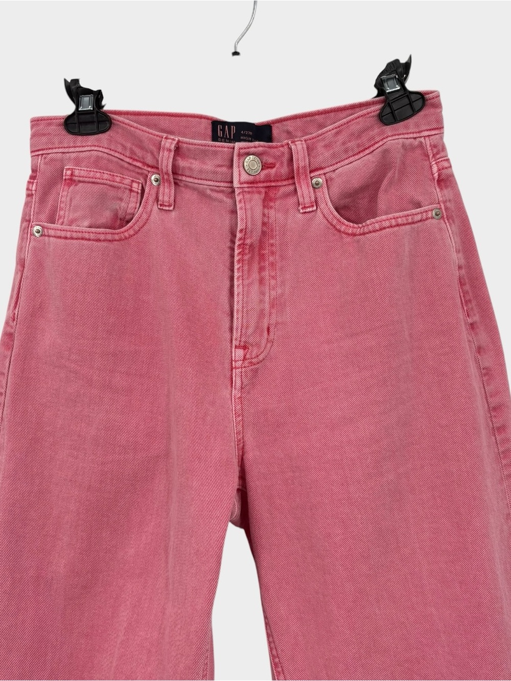 GAP High Waist Wide Leg Jean in Pink Women’s Size 27R / 4 - Picture 3 of 7